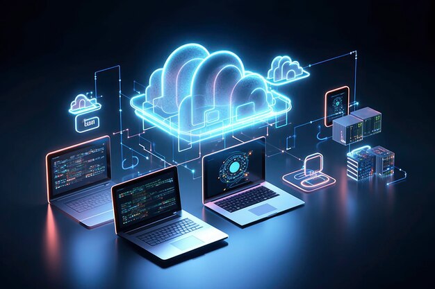 group-laptops-with-cloud-top-them_220363-1279
